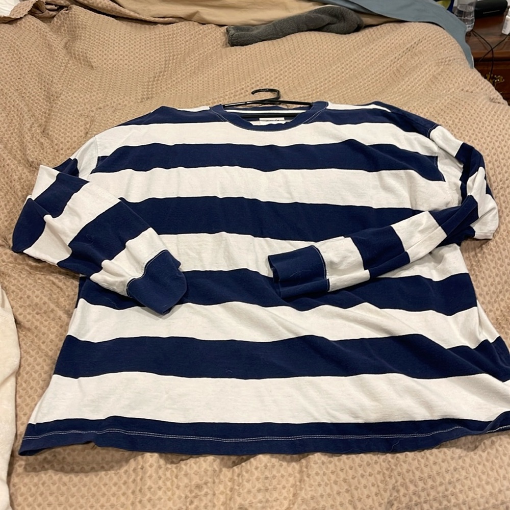 Aerie rugby striped long sleeved top